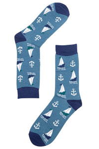 Sock Talk - Men's Nautical Navy Sailing Socks
