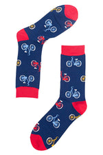 Load image into Gallery viewer, Sock Talk - Men&#39;s Navy Blue Cycling Socks
