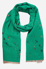 Load image into Gallery viewer, MSH - Sarta Green Heavyweight Scarf with Celestial Print
