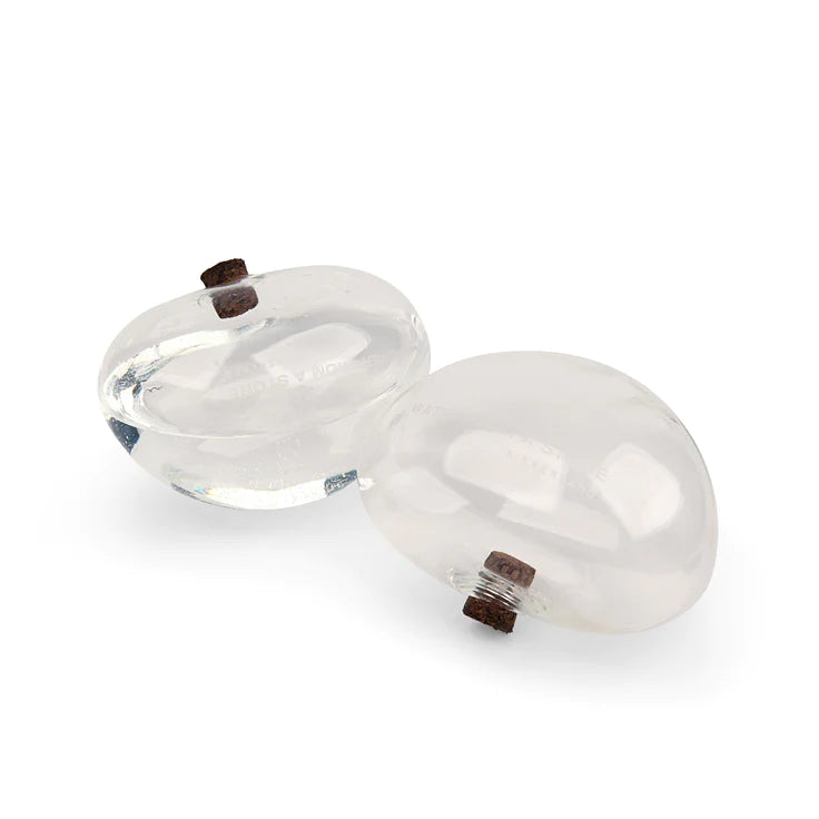 Kikkerland - Water From a Stone -Blown Glass Automatic Self-Watering Plant Globes - Set Of 2