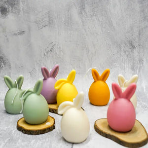 Goki Candle - Easter Bunny 1 Ear Down | Pink Marshmallow