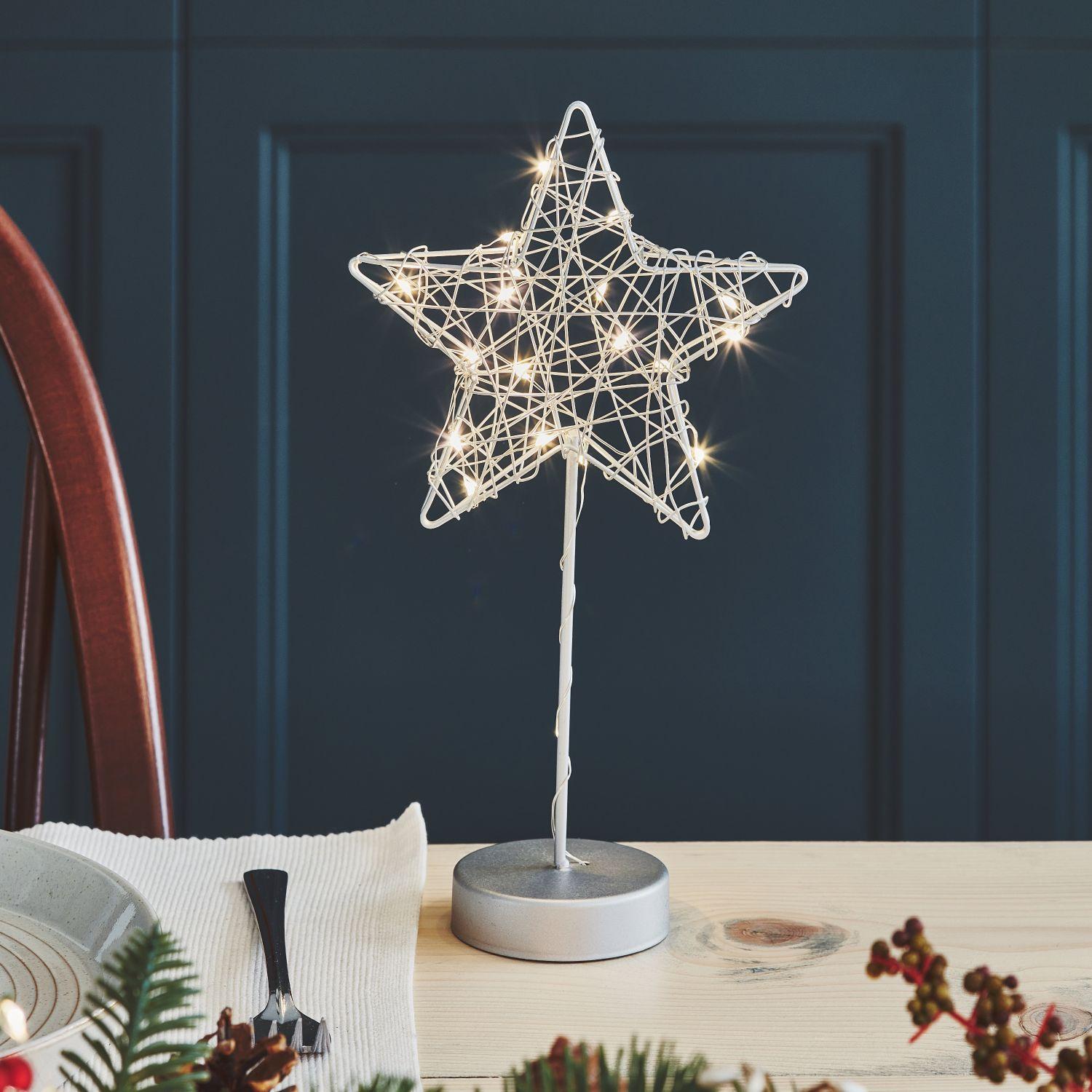 Lightstyle London - Silver Table Wire Star