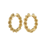Load image into Gallery viewer, Pilgrim - Annika Gold Plated Chain Hoop Earrings
