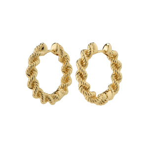 Pilgrim - Annika Gold Plated Chain Hoop Earrings
