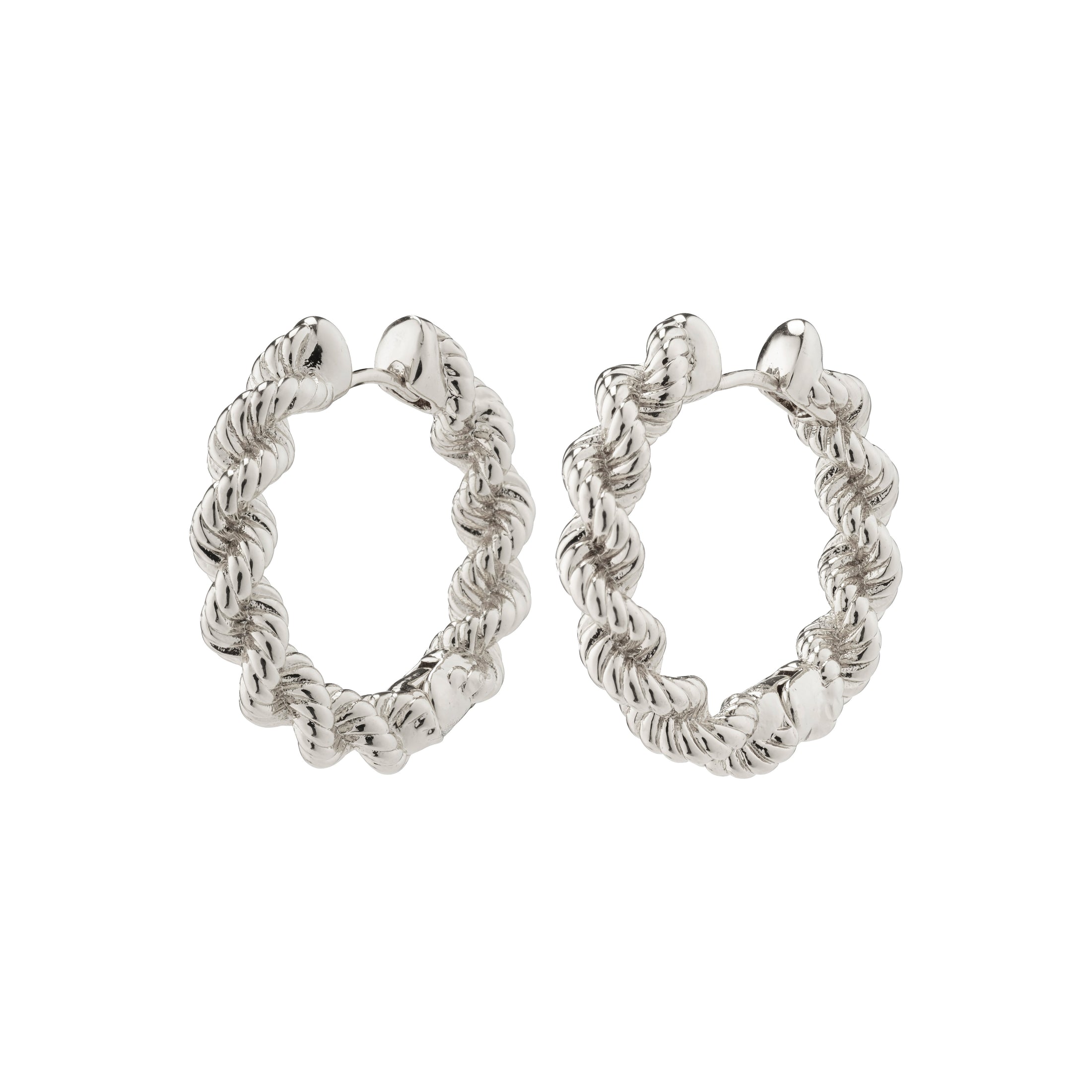 Pilgrim - Annika Silver Plated Chain Hoop Earrings