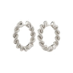 Load image into Gallery viewer, Pilgrim - Annika Silver Plated Chain Hoop Earrings
