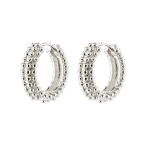 Pilgrim - Anitta Silver Plated Recycled Bubbles Hoop Earrings