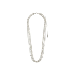 Pilgrim - Lily Silver Plated Multi Chain Necklace