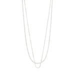 Load image into Gallery viewer, Pilgrim - Mille Silver Plated Crystal 2 in 1 Necklace
