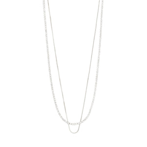 Pilgrim - Mille Silver Plated Crystal 2 in 1 Necklace