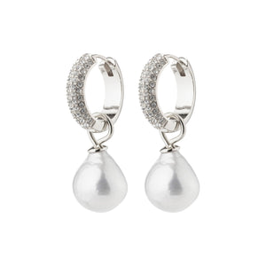 Pilgrim - Edele Silver Plated Crystal & Pearl Earrings