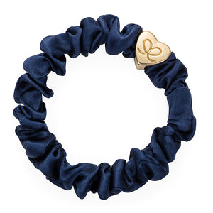 By Eloise - Navy Scrunchie with Gold Heart