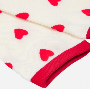 Sock Talk - Women's  Bamboo Socks | White & Red Heart
