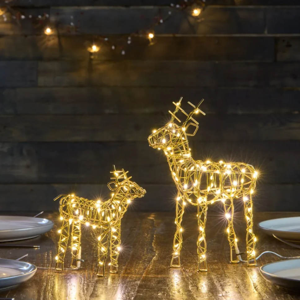 Lightstyle London - Large Gold Wire Reindeer