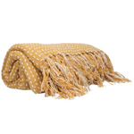 Load image into Gallery viewer, Gisela Graham - Mustard Woven Stab Stitch Cotton Throw
