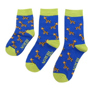 Mr Heron - Boys Blue Giraffe Socks