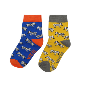 Mr Heron - Boys Blue Zebra Socks