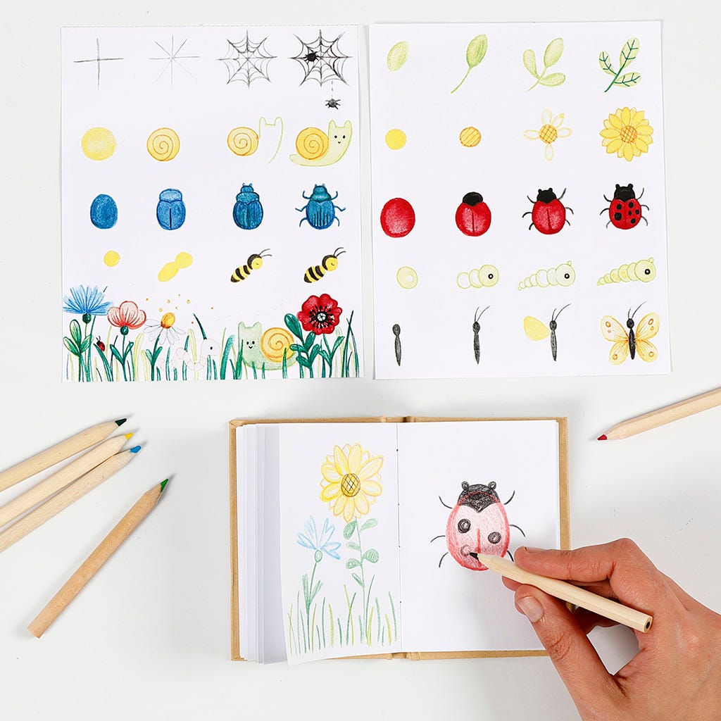 Creativ Company Mini Creative Kit - Learn to Draw Insects